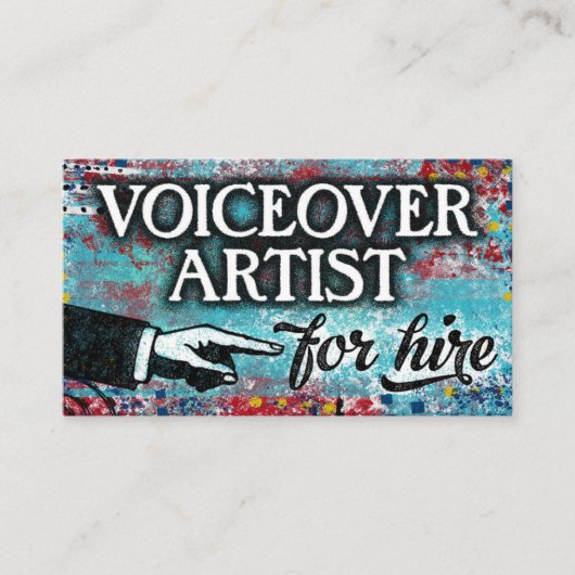 Artiste Voicover Pour Location Cartes de visite -  (Devant)