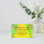 Artiste Voicover Vert Jaune Carte de visite simple (Debout devant)