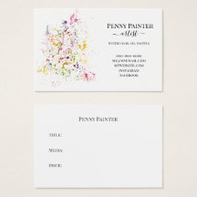 ARTISTES CARTES D'AFFAIRES ET DE TITRE