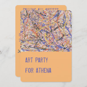 Artistes d'art Invitation à une soirée peintre