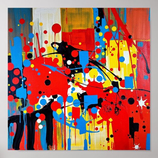 Artistic Aesthetic Abstract Watercolor Poster (Devant)