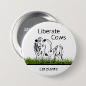 Artistic Animal Rights (voor Koeien) Pin Button (Voorkant /achterkant)