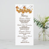 Artistic Automne Feuilles Menu Mariage (Debout devant)