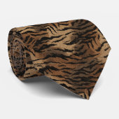 Artistic Best Man Tiger Print Stropdas (Opgerold)