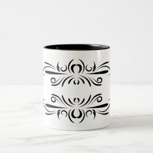 Artistic black white Coffee Mugs Tweekleurige Koffiemok