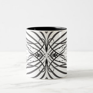 Artistic black white Coffee Mugs Tweekleurige Koffiemok