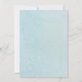 Artistic Blue Herfst Waterverf Kunst Kaart (Achterkant)