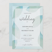 Artistic Blue Herfst Waterverf Kunst Kaart (Voorkant / Achterkant)