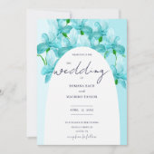 Artistic Blue Iris Bloemen Waterverf Kaart (Voorkant)