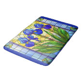 Artistic Blue Iris Floral Glas in lood Mat (Gekanteld)