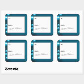 Artistic Blue Snowflakes Christmas Gift Label (Vel)