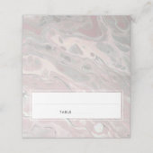 Artistic Boho Blush Marble Place Kaarten (Buitenkant ongevouwen)