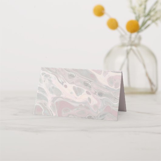 Artistic Boho Blush Marble Place Kaarten (Achterkant)