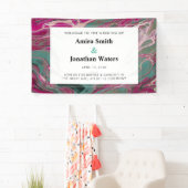 Artistic Boho Pink Marble Entrance Banner (Insitu)