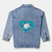 Artistic Butterfly Heart Denim Jacket (Verso)
