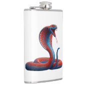 Artistic Cobra Graphic Hip Flask - Vibrant Serpent Heupfles (Rechts)
