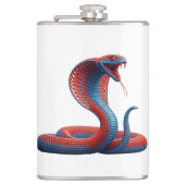 Artistic Cobra Graphic Hip Flask - Vibrant Serpent Heupfles (Voorkant)