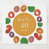 Artistic Colorful Fall Paper Plate Bier Etiket (Enkel label)