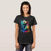 Artistic Colorful Pop painted Panda T-shirt (Voorkant volledig)