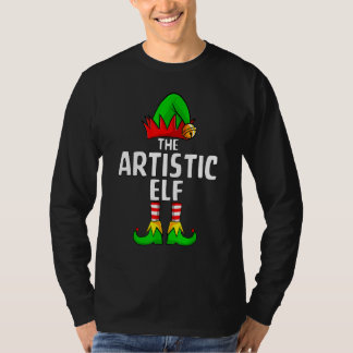 Artistic Elf Matching Family Group Christmas Party T-shirt