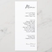 Artistic Fairy Floral Garden Waterverf Menu (Voorkant)