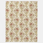 Artistic Floral Damask Stromende  Patronen Fleece Deken (Voorkant)