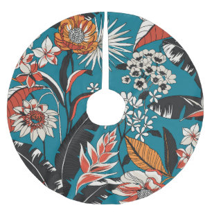 Artistic Floral Deco: naadloos patroon Kerstboom Rok