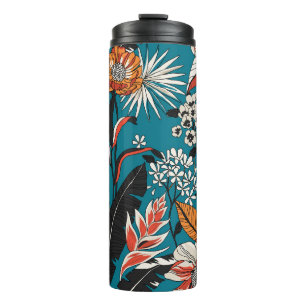 Artistic Floral Deco: naadloos patroon Thermosbeker