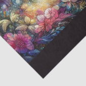  Artistic Floral Woodland Boho Cat Decoupage  Tissuepapier (Detail)