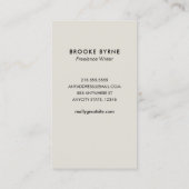 Artistic Green Abstract Visitekaartje (Achterkant)