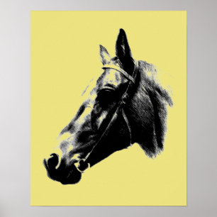 Artistic Horse Head Poster
