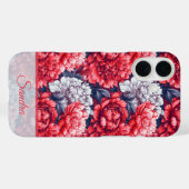 Artistic Housewarming Gift Peony Name Case-Mate iPhone Case (Achterkant (horizontaal))