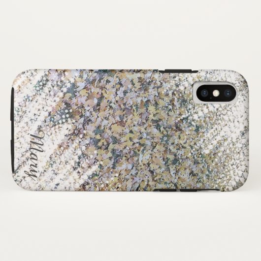 Artistic Leaf Snow iPhone hoesje - Gepersonaliseer (Achterkant (horizontaal))