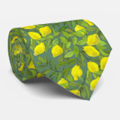 Artistic Lemon Tree Tie for Men Stropdas (Opgerold)