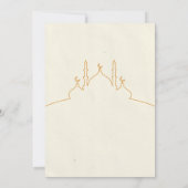 Artistic Line Art Mosque Ramadan Iftar Invitation (Dos)