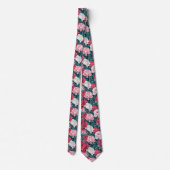 Artistic Mens Accessories Peonies Floral Stropdas (Achterkant)