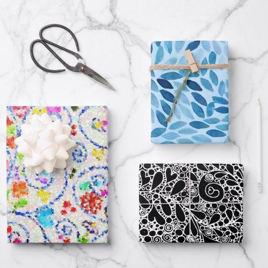 Artistic Mix & Match Wrapping Paper Set  (Voorkant)