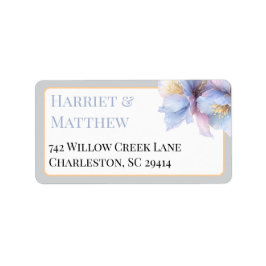 Artistic Pastel Botanical Florals Wedding Etiket