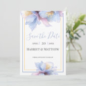 Artistic Pastel Botanical Florals Wedding Save The Date (Staand voorkant)