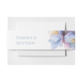 Artistic Pastel Botanical Florals Wedding Uitnodigingen Wikkel