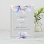 Artistic Pastel Botanical Sublime Florals Wedding Kaart (Staand voorkant)