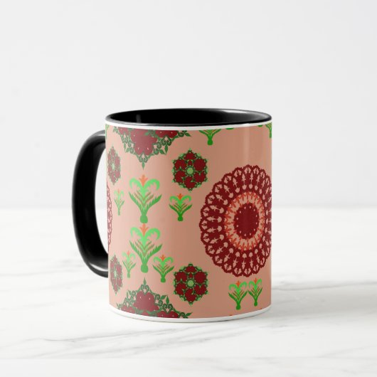 Artistic Pattern Coffee Mug – Stylish Kitchenware  (Devant gauche)