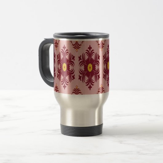 Artistic Pattern Coffee Mug – Stylish Kitchenware  Reisbeker (Voorkant links)