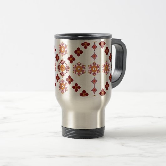 Artistic Pattern Coffee Mug – Stylish Kitchenware  Reisbeker (Voorkant rechts)
