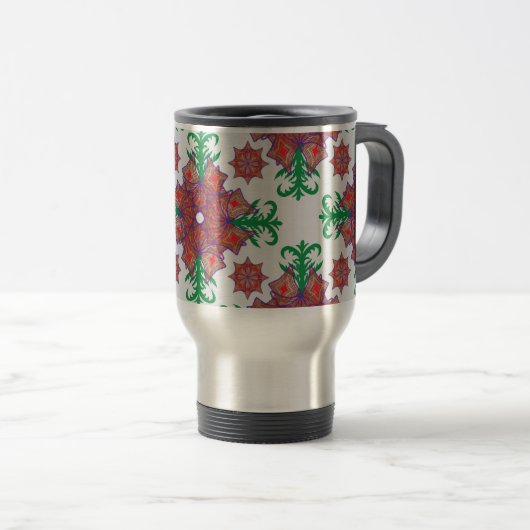 Artistic Pattern Coffee Mug – Stylish Kitchenware  Reisbeker (Voorkant rechts)