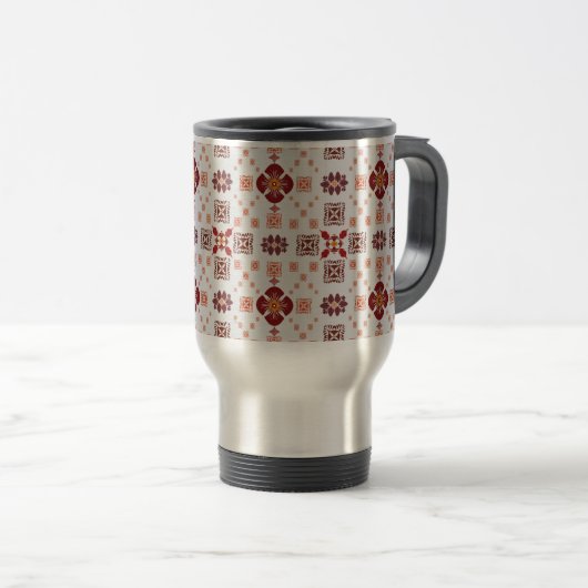 Artistic Pattern Coffee Mug – Stylish Kitchenware Reisbeker (Voorkant rechts)