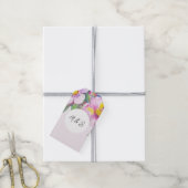 Artistic Peach Flowers Waterverf gepersonaliseerd Cadeaulabel (Met Touw)