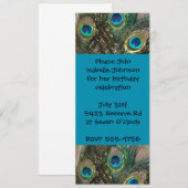 Artistic Peacock Feather Birthday Kaart (Voorkant / Achterkant)