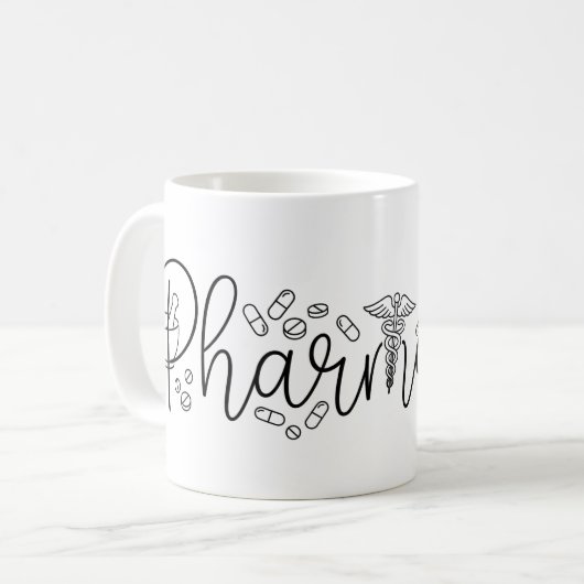 Artistic Pharmacist Typography Mug (Devant gauche)