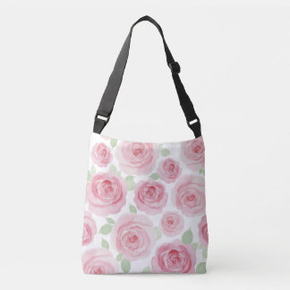 Artistic Pink Watercolor Tote Crossbody Tas